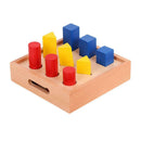 Wooden Shape Sorting Sequence Ladder - 3 Different Colors & Shapes & Height