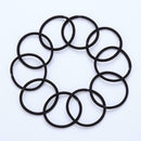 10pcs/Pack Cute Girls Ponytail Hair Holder Elastic Rubber Band Set (Black) A