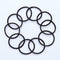 10pcs/Pack Cute Girls Ponytail Hair Holder Elastic Rubber Band Set (Black) A