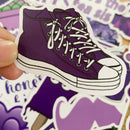 50Pcs No Repeat Purple Fresh Cartoon Stickers For Luggage Bicycle Car PhoJBTEUS