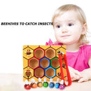 Wooden Beehive Games Clip Bee Color Cognition Toys Childhood Education Toys