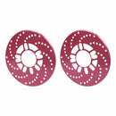 Universal Car Red Aluminum Alloy Brake Disc Trim 2pcs
