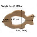 Eco-friendly Wood Teethers Handmade Wooden Fish Baby Rattles Toys 8.5 x 5cm