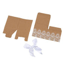 50 Kraft Paper Candy Box with white lace design wedding souvenirs wedding p Q1C8