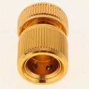 2 Pcs Brass Hose Tap Connector 1/2 inch Threaded Garden Water Pipe Adaptor