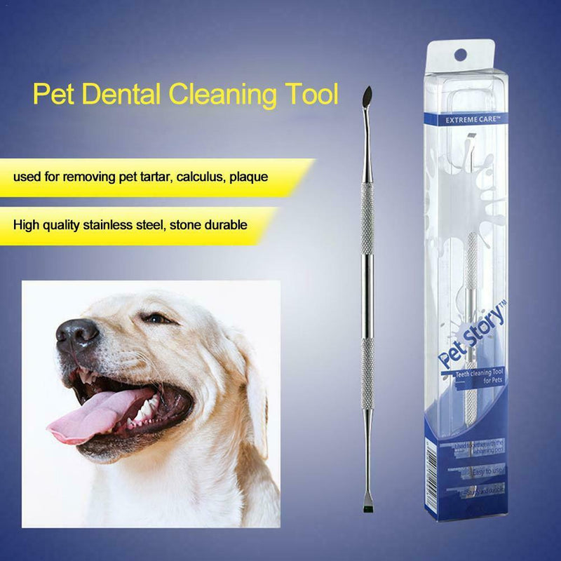 Dog Cat Tartar Remover Tool Pets Teeth Cleaning Tool Double Sided Tooth Scrape
