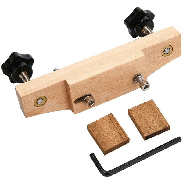 1 Set Solid Maple Stainless Steel Guitar Bridge Install Clamp Luthier Tools
