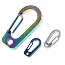 3pcs Titanium Alloy Carabiner Clip Snap Hook Keychain Camping Outdoor Tools