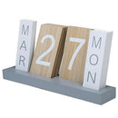 Wooden Calendar Desktop Display Perpetual Calendar Living Room Bedroom Home