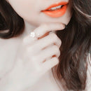 Women Ring Flower Crystal Ring Diamond Bend Size Adjustable Open Rings Wedd K3G8