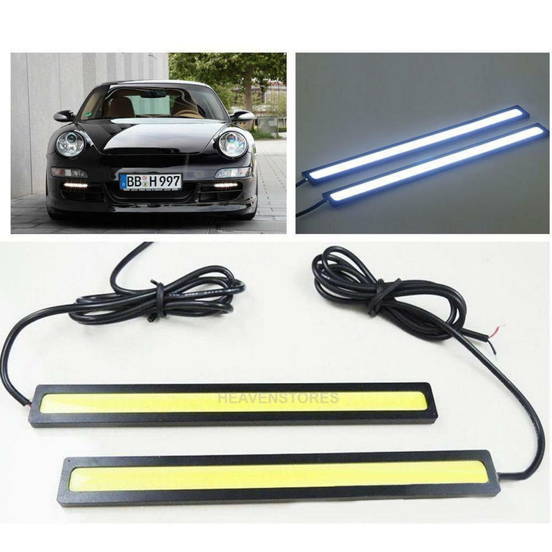 2pcs 17cm 12V White LED COB Car Auto DRL Driving Daytime Running Lamp Fog Light