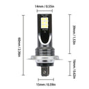 H7 200W Car LED Headlights Fog Bulbs 2PCS CREE Kit 6000k HID Canbus Error Free