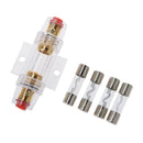 Auto Audio Stereo Refit AGU Fuse Holder 4/8 Gauge Cable + 4pcs 30 Amp Fuses