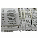 DIY Words and Date Wheel Rubber Dater Roller Stamp Stationery B1J5