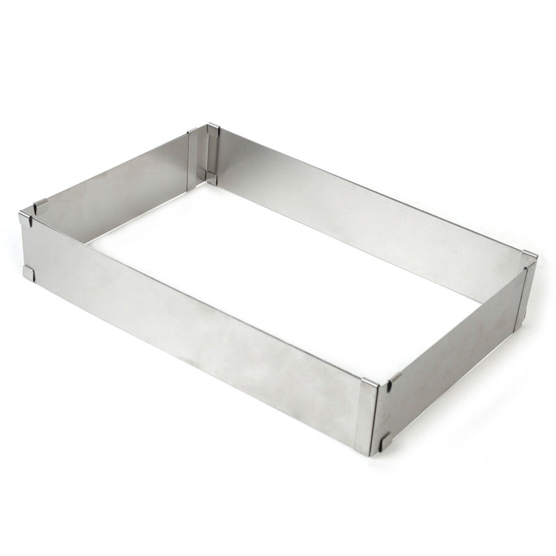 10"-20" Adjustable Rectangle Scalable Stainless Steel Mousse Cake Baking Mold