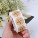 500PCs/Roll Round Thank You Stickers 1inch Handmade Envelope Stationery StiSEAU