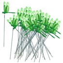 50pcs Beautiful Green Dragonfly Stakes Garden Potted Plant Flower Pot Decor