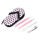 Dots Slipper Purse Manicure Pedicure Tool Set Bridal Shower Wedding Favour MO