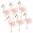 high glitter feather flamingo cake topper tropical hawaiian party decoration  Z