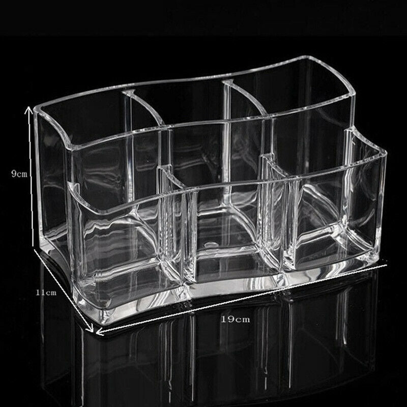 6 Grids Transparent Plastic Lipsticks Makeup Brush Cosmetics Display Stand  R8T8