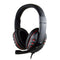 Wired 3.5mm Gaming Headset Headphone Adjustable Headhand Mic Speaker Black+Red