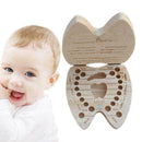 Baby Tooth Box Wooden Milk Teeth Organizer Storage Save Girls Boys Souvenir M7F7