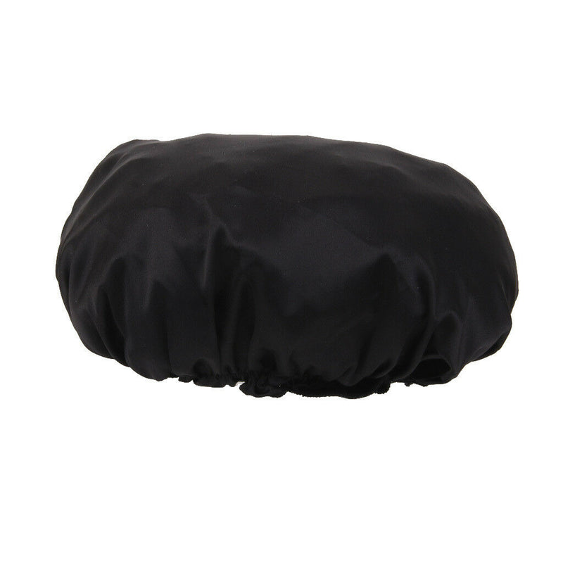 100% Pure Silk Sleeping Cap Sleep Hat Wrap Hair Care Bonnet Scarves Black