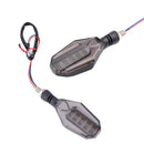 2Pcs 30LED Motorcycle Motorbike LED Turn Signal Indicator DRL Light Blue / Amber