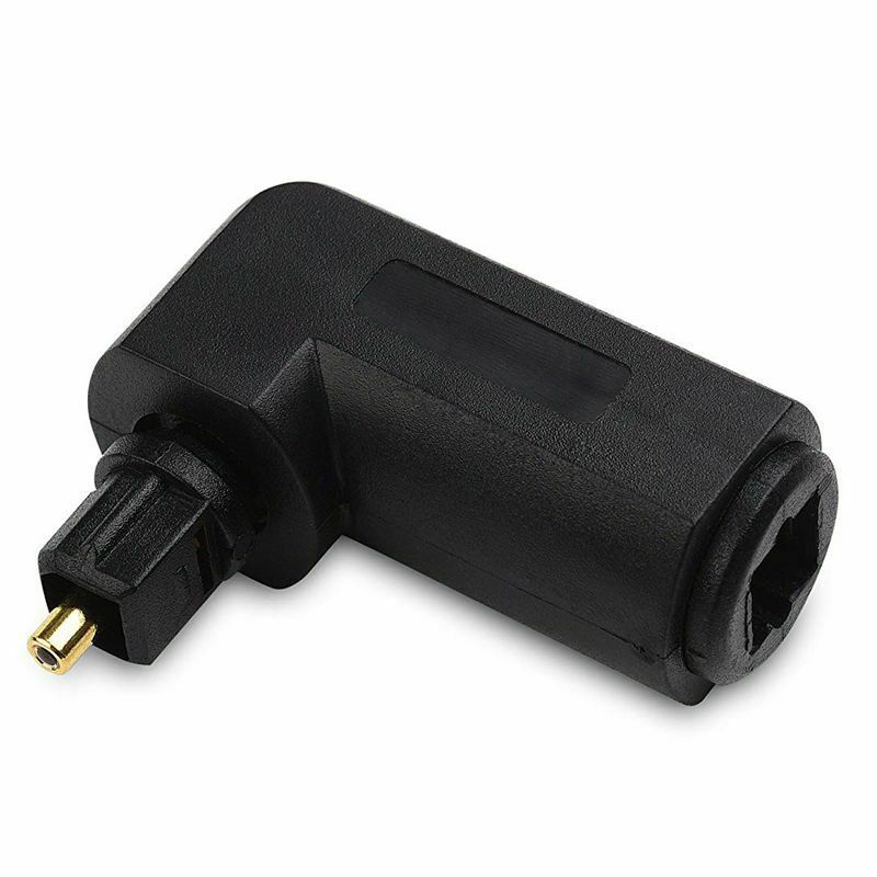 2-Pack Right Angle Toslink Adapter (Toslink Extension) Male to Female D7P4