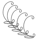 5PC Christmas Bauble Holder Ornaments Hanging Display Stand Hanger Metal L shape