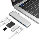6 in1 USB Hub USB 3.1 Type C to USB 3.0 PD Adapter for MacBook Pro 13/15
