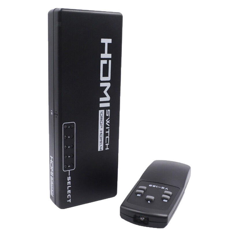 6Ports HDMI Switch Selector With IR Remote Control (5 X Inputs To 1 X Output)