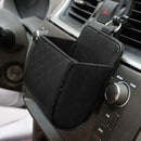 Car Auto Outlet Vent Trash Box Mobile Phone Holder Debris Bag (Black) A