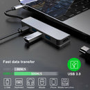 5 IN 1 Type-C USB 3.0 Hub Adapter HDMI 4K Converter 87W PD Charge for PC Laptop