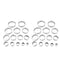 2x 14 Piece Stainless Steel Round Cookie Cutter Kit Scone Cutter