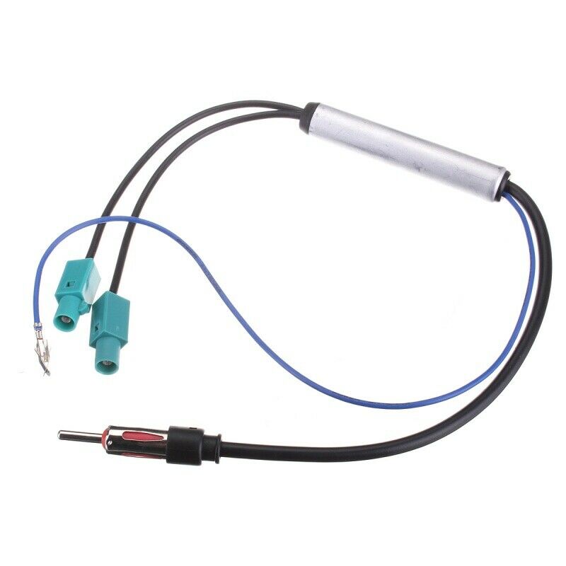 Connects 2 Diversity Twin Double Fakra-Din Aerial Antenna Adaptor For Audi