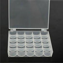 25 Spools Bobbins Sewing Machine Bobbin Case Organizer Storage Clear Box  D B7S9