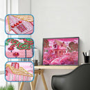 Special Shaped 5D Diy Diamond Painting "Pink Sweet House Lollipop" Embroide