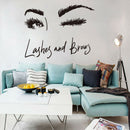 Eye Lashes Extensions Beauty Salon Wall Decor Eyebrows Make Up Wall Stic OZ FT