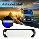 12-24V 10 LED Car Truck Side Marker Lamp Strobe Warning Light (Blue+White)