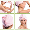 Microfiber Hair Turban Quickly Dry Hair Hat Wrapped Towel Bathing Cap NEW