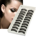 10 Pairs Natural Long Thick Black False Eyelashes Charming Eye Lashes Makeu