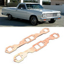 2Pack Exhaust Gaskets Square Port Copper Header Exhaust Gaskets Reusable Fi B7Z7