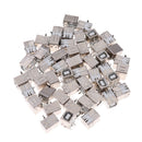 50 Pcs USB Female Type-B Right Angle Plug Jack Socket Connector