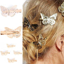 1X Women Shiny Golden Butterfly Hair Clip Headband Hair Accessories Headpiece  Z