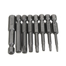 8Pcs 1.5-8mm Hex Key Allen Bit Quick Change Connect Impact Driver Screwdriver #