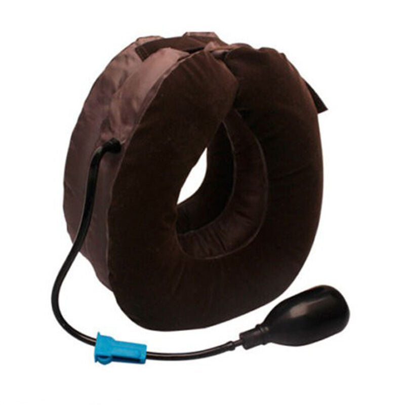 Inflatable Air Shoulder Neck Pain Cervical Traction Brace Device Relief Comfort