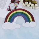 Embroidered Iron On Patches For Clothes Sewing Rainbow Motif Applique StickerLJ
