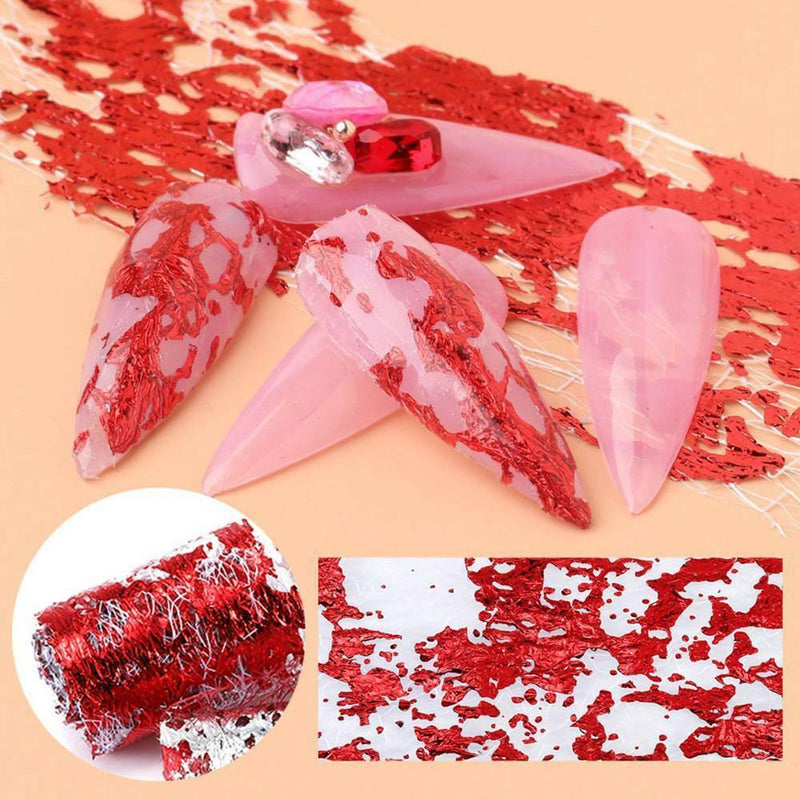 Nail Foils Lace Fragments Glitter Series Nail Art Stickers Transfer Decals Decor