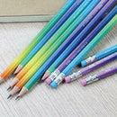 12pcs/set 2B Pencil Eraser Rubber Tip + 1pc Pencil Set Sharpener